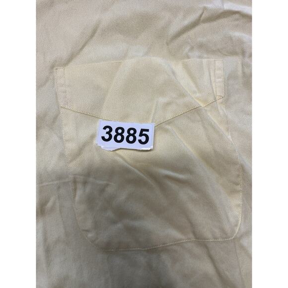 Paul Fredrick Men’s Solid Yellow Dress Shirt Button Down/Up L/S Size 18/37 EUC - Picture 4 of 4